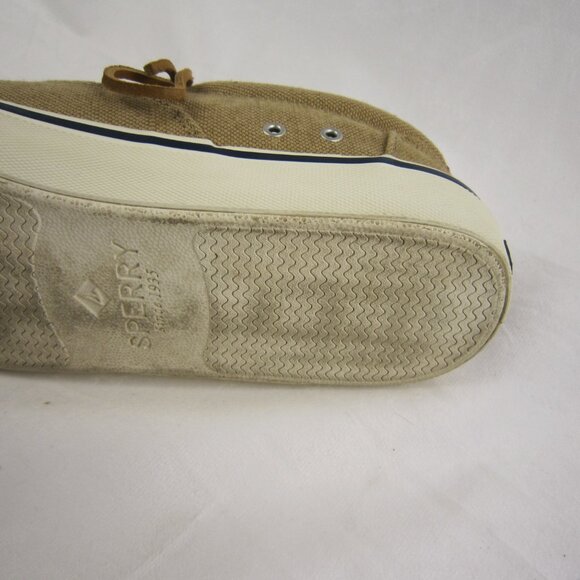 SPERRY Top-Sider Mens Canvas Shoes Light Brown Size 10 - Picture 13 of 14
